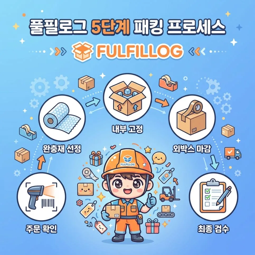 02풀필로그의 5단계 패킹 프로세스 설명 이미지