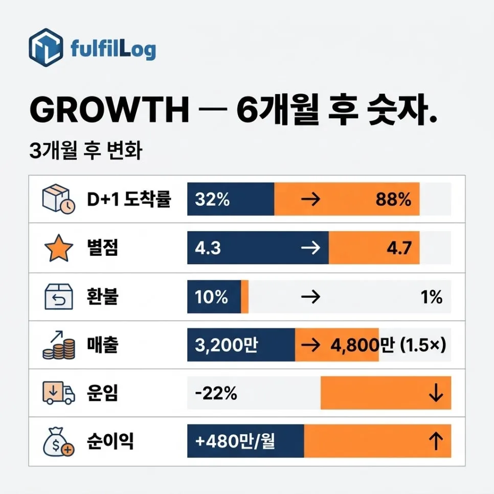 6개월 후 — 숫자로 본 변화 설명 이미지