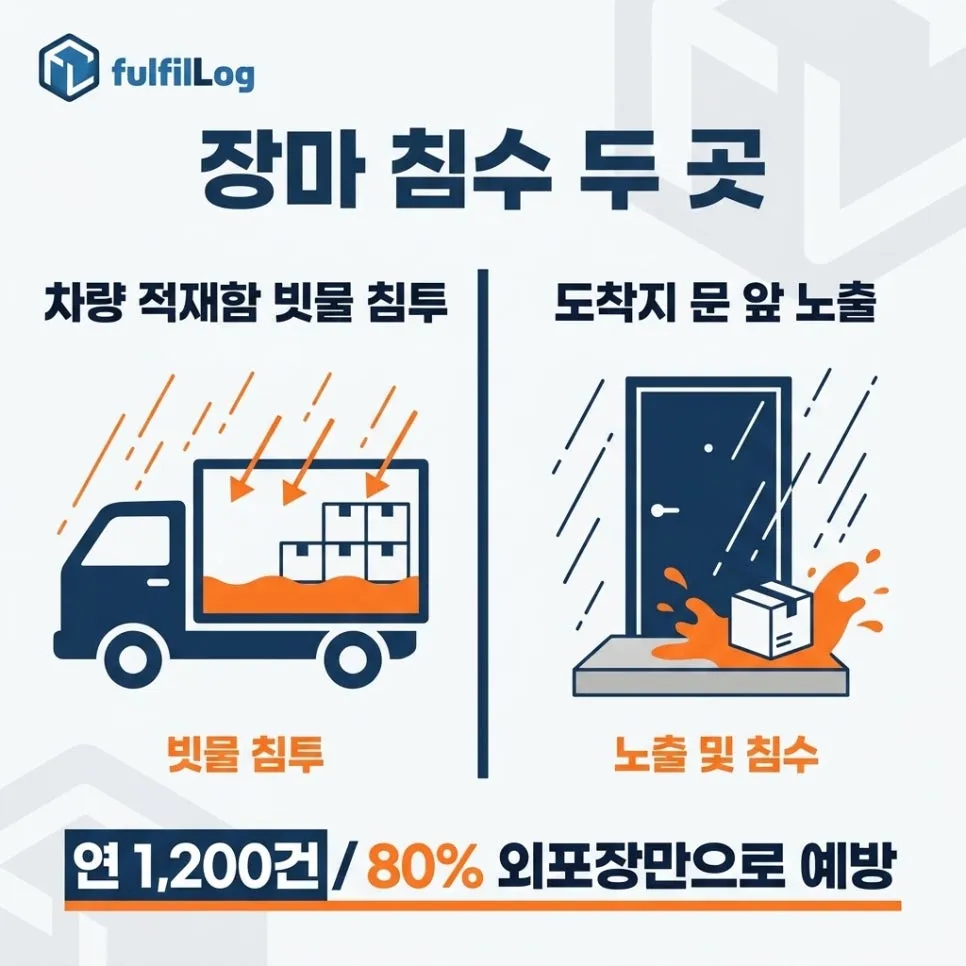 빗물 피해 주요 원인 설명 이미지