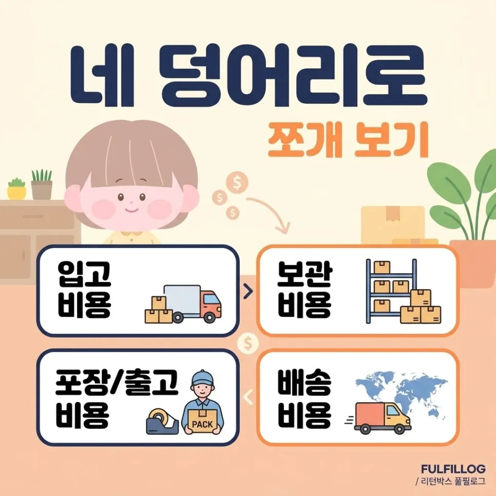 요금은 네 덩어리로 쪼개집니다 설명 이미지