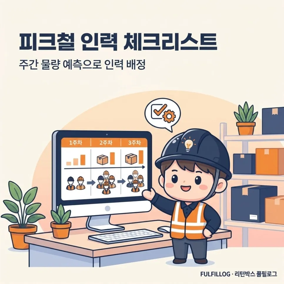 피크철 인력 체크리스트 설명 이미지