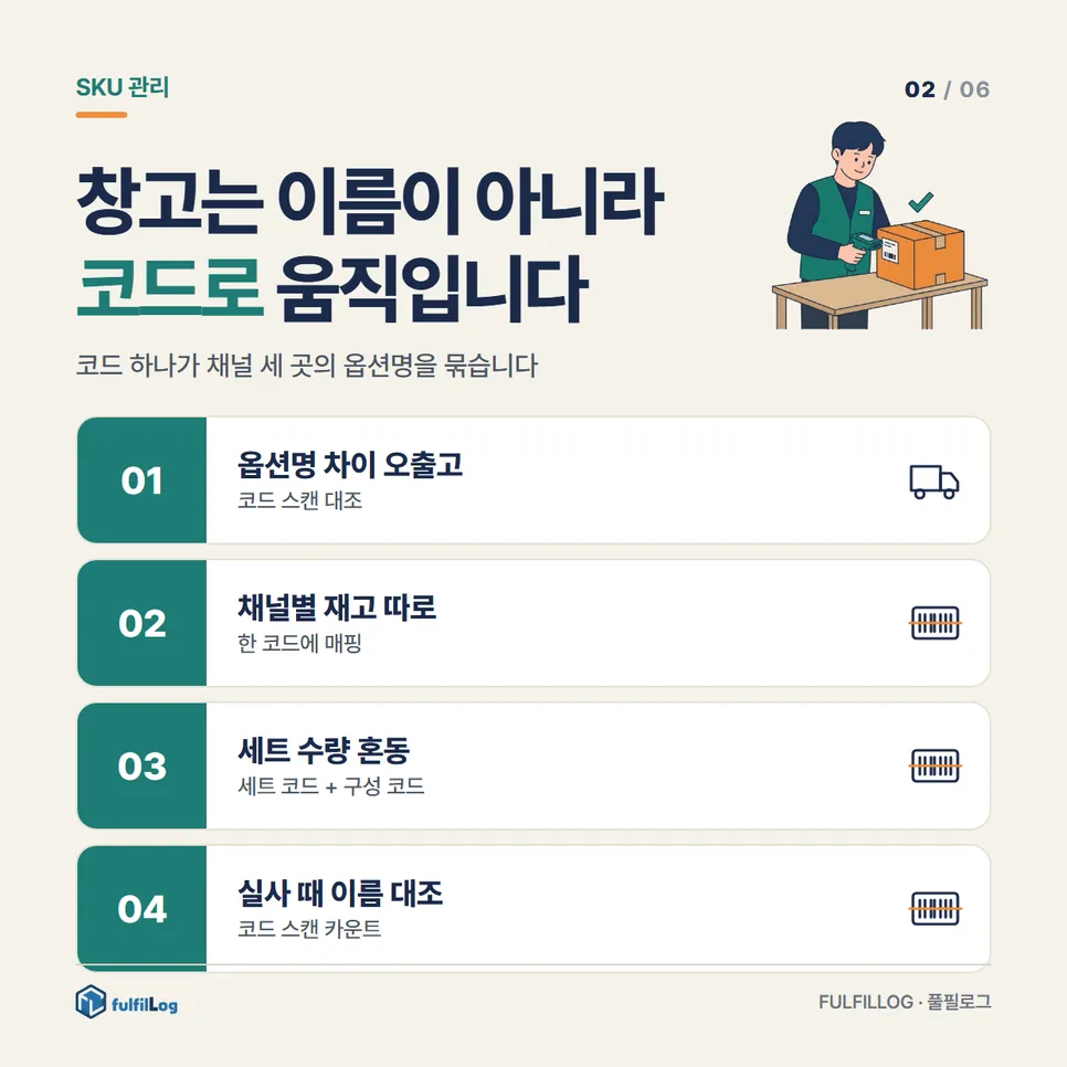 SKU 관리, 왜 규칙이 먼저인가요? 설명 이미지