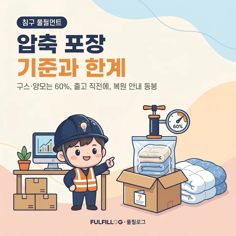 압축 포장의 기준과 한계 설명 이미지